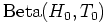 $ \mathrm{Beta}(H_{0}, T_{0})$